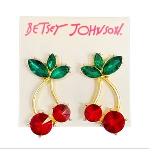 ♥️ Betsey Johnson Bold Cheeky Cherry Earrings